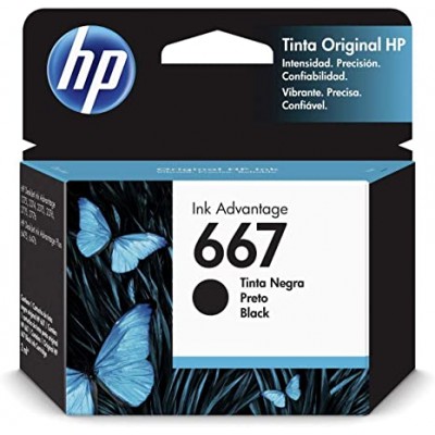 CARTUCHO DE TINTA HP 667 PRETO 3YM79L | DESKJET INK ADVANTAGE 2776 | ORIGINAL