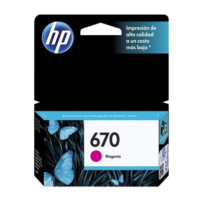 CARTUCHO DE TINTA HP 670 CZ115AB MAGENTA | ORIGINAL HP | 4ML