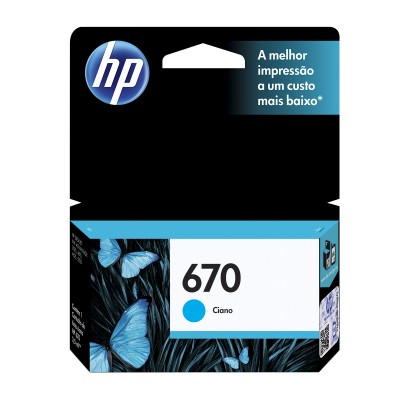 CARTUCHO DE TINTA HP 670 CZ114AB CIANO | ORIGINAL HP | 3,5 ML