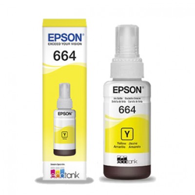 TINTA EPSON T664420AL T664420 T664 AMARELO | L200 L375 L220 L110 L355 L555 L455 L365 | ORIGINAL 70ML