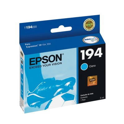 CARTUCHO DE TINTA EPSON T194220 T194 CIANO | EXPRESSION XP214 XP 214 XP204 XP 204 | ORIGINAL 3ML